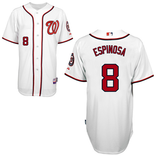 Danny Espinosa #8 Youth Baseball Jersey-Washington Nationals Authentic Home White Cool Base MLB Jersey